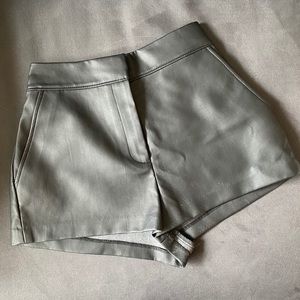 Leith faux leather shorts